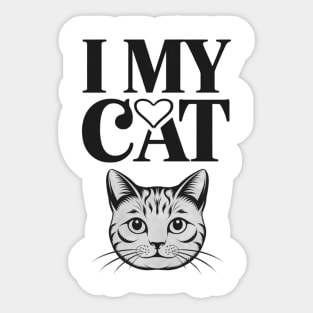 I Love My British Longhair Cat Ears Cat Breed Sticker